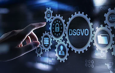 DSGVO, GDPR General data protection regulation european law cyber security personal information privacy concept on virtual screen.